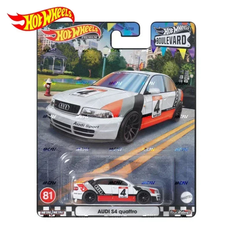 Hot Wheels-AUDI S4 Qufresh Children Toys for Boys, Premium Car Boulevard, Diecast Alloy, Tyture Collector Gift, GJT68, Original, 1/64