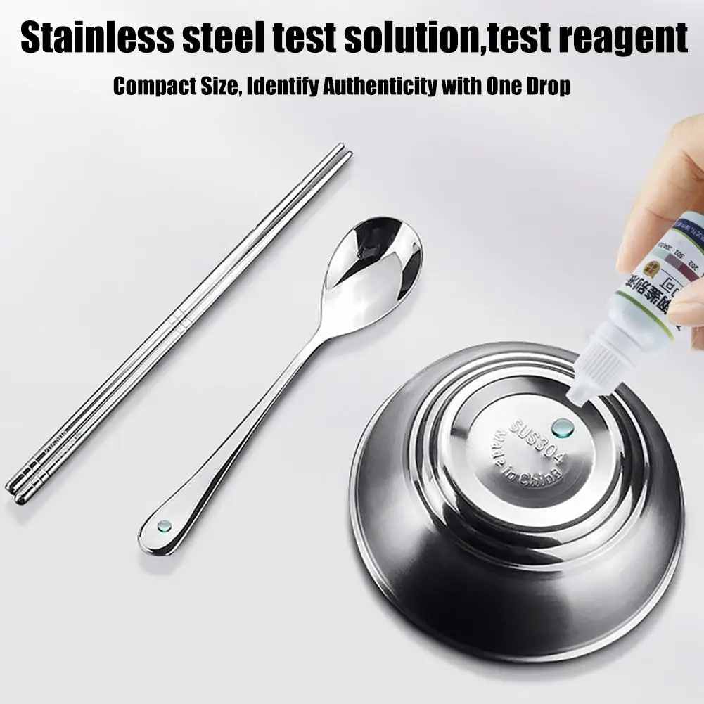 Stainless Steel Test Liquid 15ml Detection Reagent for Tableware Metal Material Identification Rapid Analysis Inspection Tool