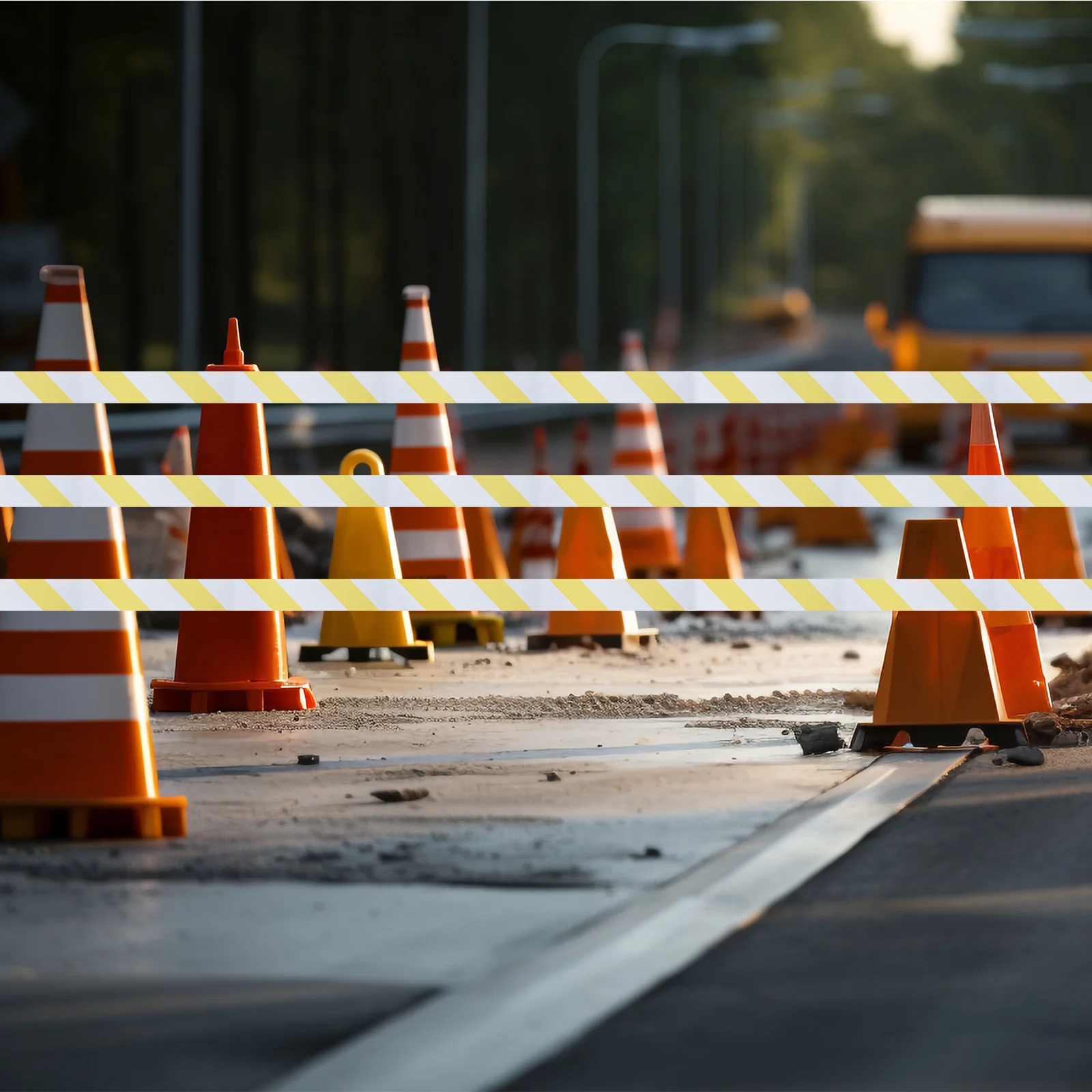 10 لفات شريط تحذيري أصفر أبيض 2.4 سنتيمتر × 50 متر مقاوم للماء الحذر المتراس حاجز السلامة البناء الإطارات