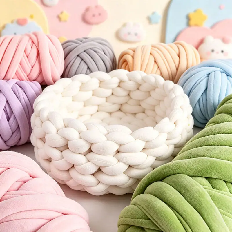 1 Rolle/250g Riesiges Weiches Voluminöses Garn - Samt-Superdickgarn für DIY Handgemachte Decken, Kissen, Armstrickarbeiten – Detail 1
