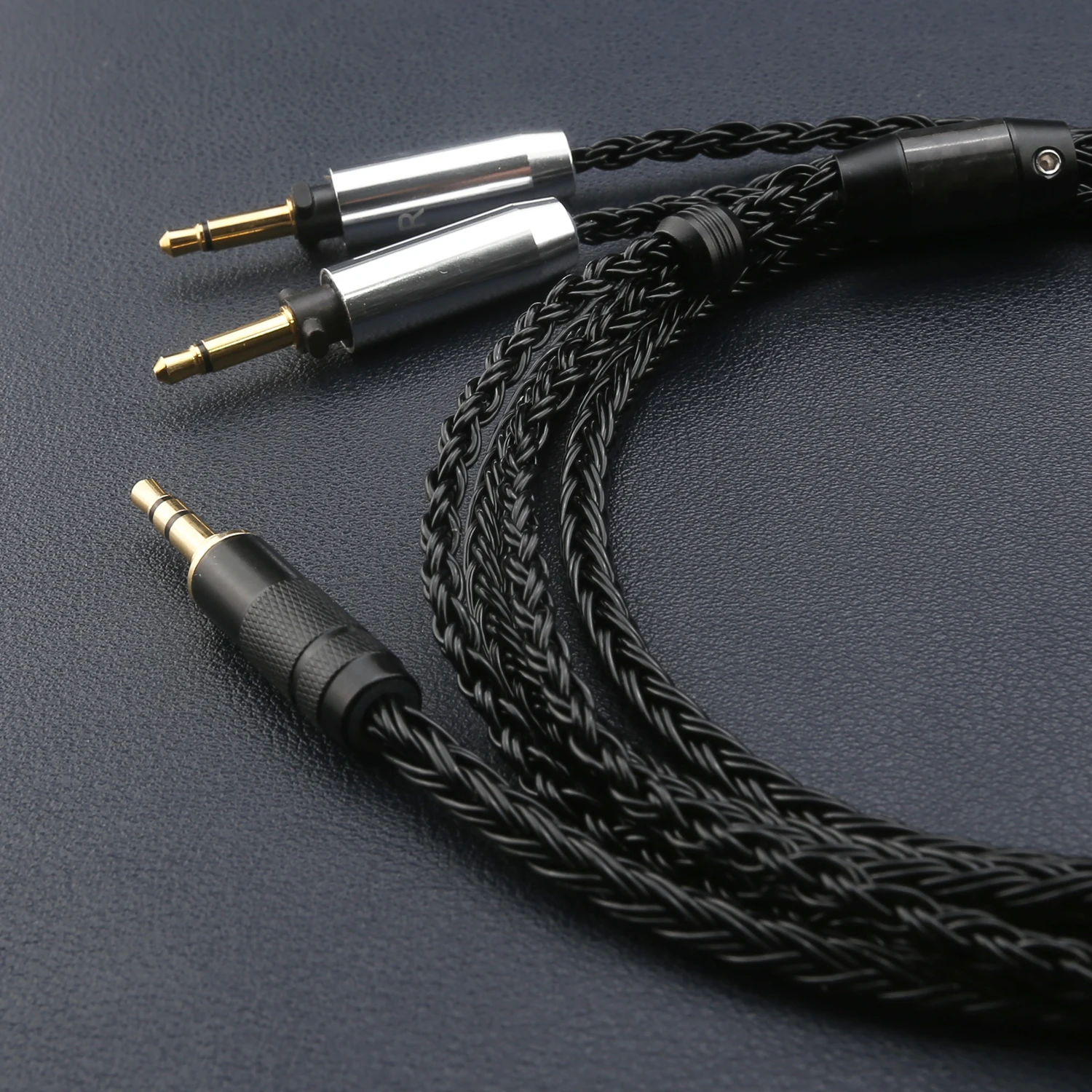 16 Core Silver Plated Headphone Cable Dual 3.5mm 2 Pole for Final SONOROUS IV VI VIII X D8000 Optional 2.5 3.5 4.4 XLR 6.35