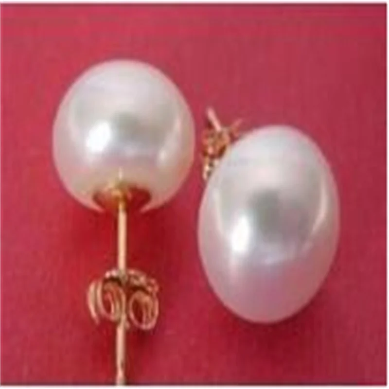 

Charming!11-12mm White Akoya Freshwater Pearl Earring Free shipping