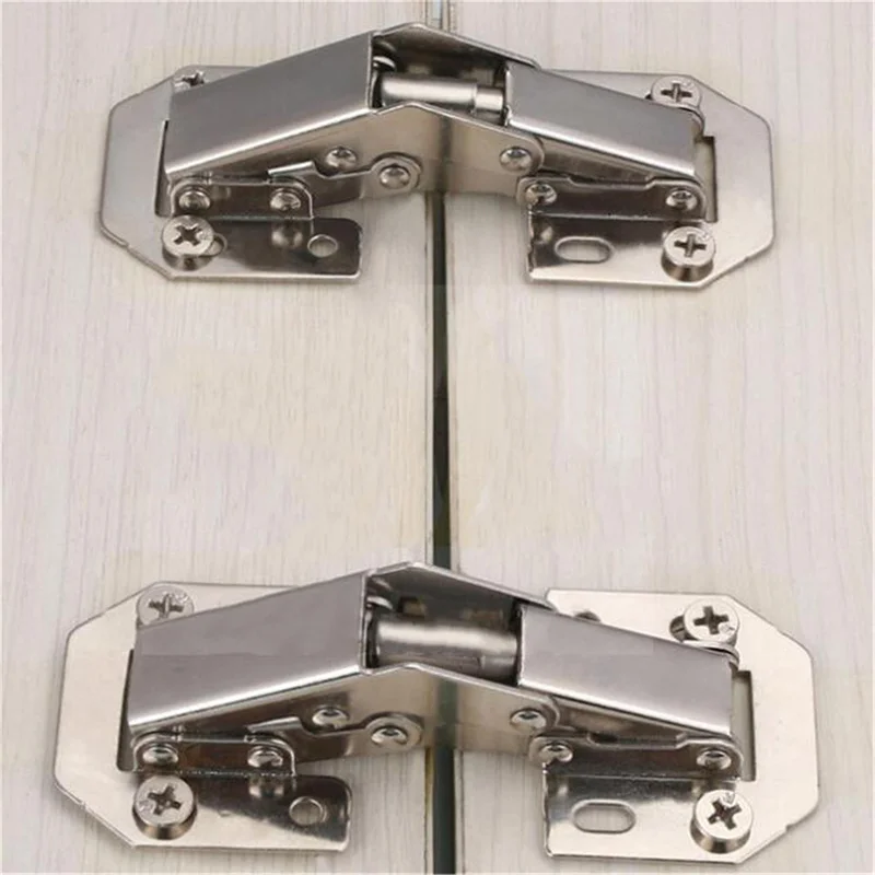 1-10PCS 3/4in Cabinet Hinge 90 Degree No-Drilling Hole Cupboard Door Hydraulic Hinges Soft Close With Screws Furniture Hardware