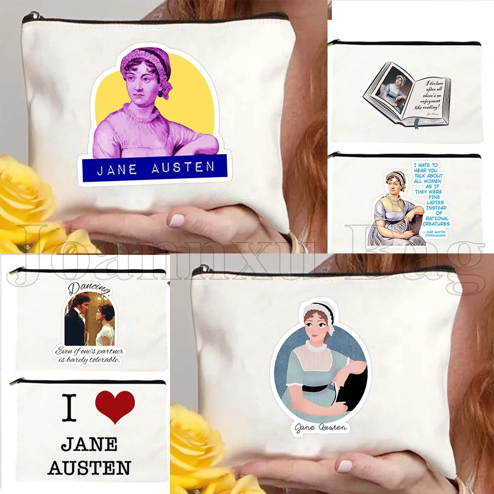 

Books Lover Reading Gifts What Would Jane Austen Do Quotes CHARLOTTE EMILY BRONTE Cosmetic Makeup Toilet Bag Pencil Case Pouch