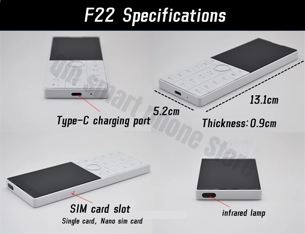 a*読様 Xiaomi duoqin F22 Android 11 SIMフリー Duoqin F22 Android 11 Google Version MTK6739 1700mAh 2G 16G Mini