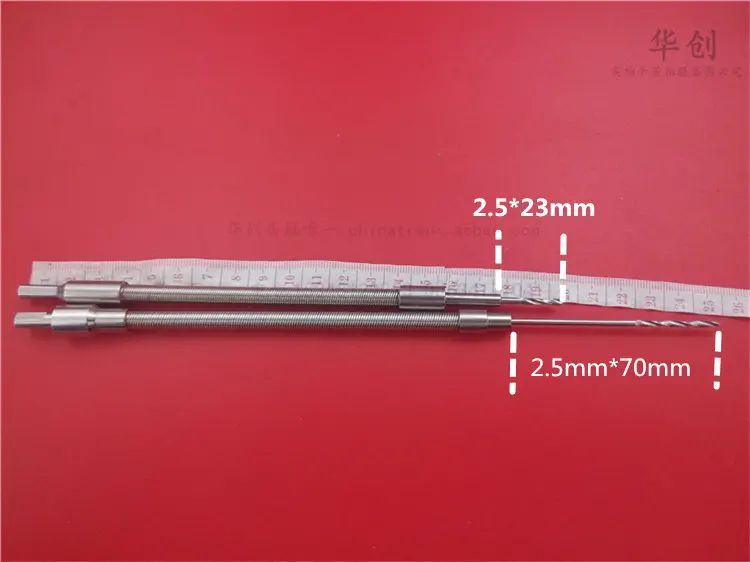 orthopedic instrument  stainless steel flexible drill bit with sleeve drill guide 2.5mm Medical soft drill pelvis reconstruction
