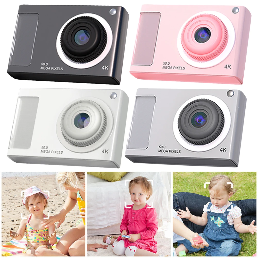 4K Digital Camera 48MP Photography Camera Video Camcorder Rechargeable Cameras 2.4inch IPS Screen 16X Zoom Selfie Camera for Kid