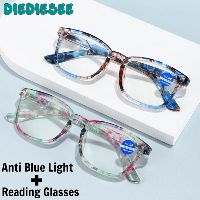 DIEDIESEE High-quality Anti Blue Light Women's Reading Glasses Fashionable Flat Light Glasses Women's Reading Glasses 2121
