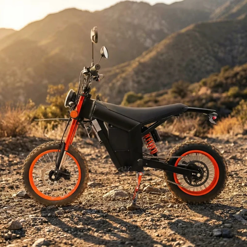 mid-drive electric motorcycle, maximum power 48V long battery life youth off-road vehicle