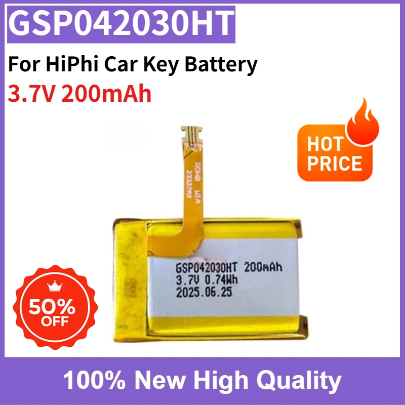 

High Quality GSP042030HT 3.7V 200mAh Replaceable Battery New for HiPhi Car Key Battery