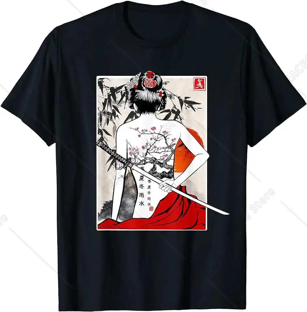 Japanese Seductive Woman Harajuku New Fashion Summer Clothing Cotton T Shirts Men Clothing Oversized T Shirt Anime Couple Outfit