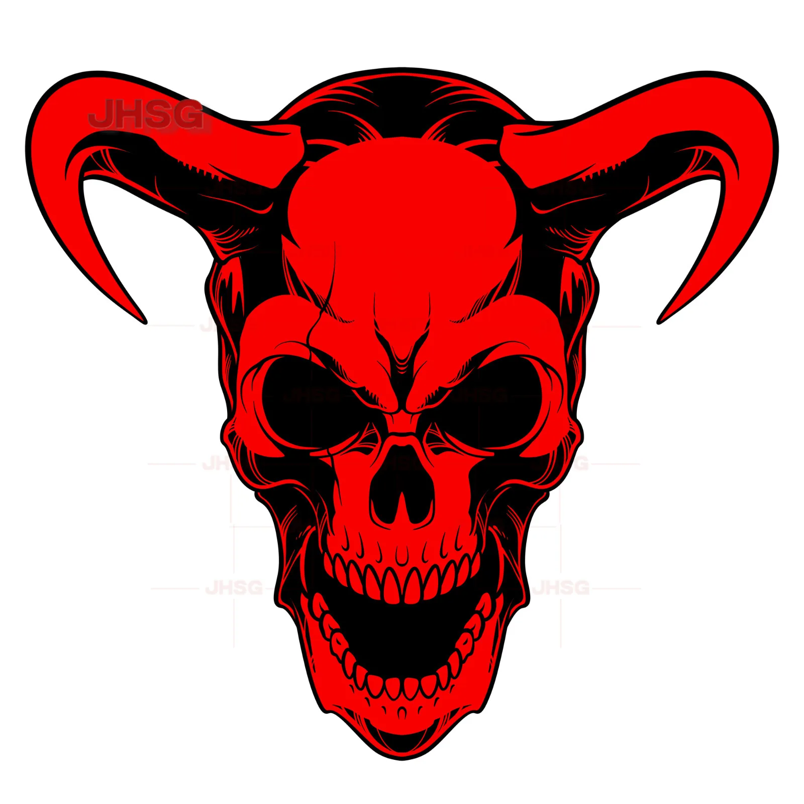 

Devil Skull Vinyl Stickers - Exterior Decoration Stickers for Cars, Motorcycles, Laptops