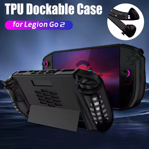 Protector Case With TPU Grip For Lenovo Legion Go 2 Shockproof Non-Slip Full Protective Cover With Kickstand Soft TPU Cover Case