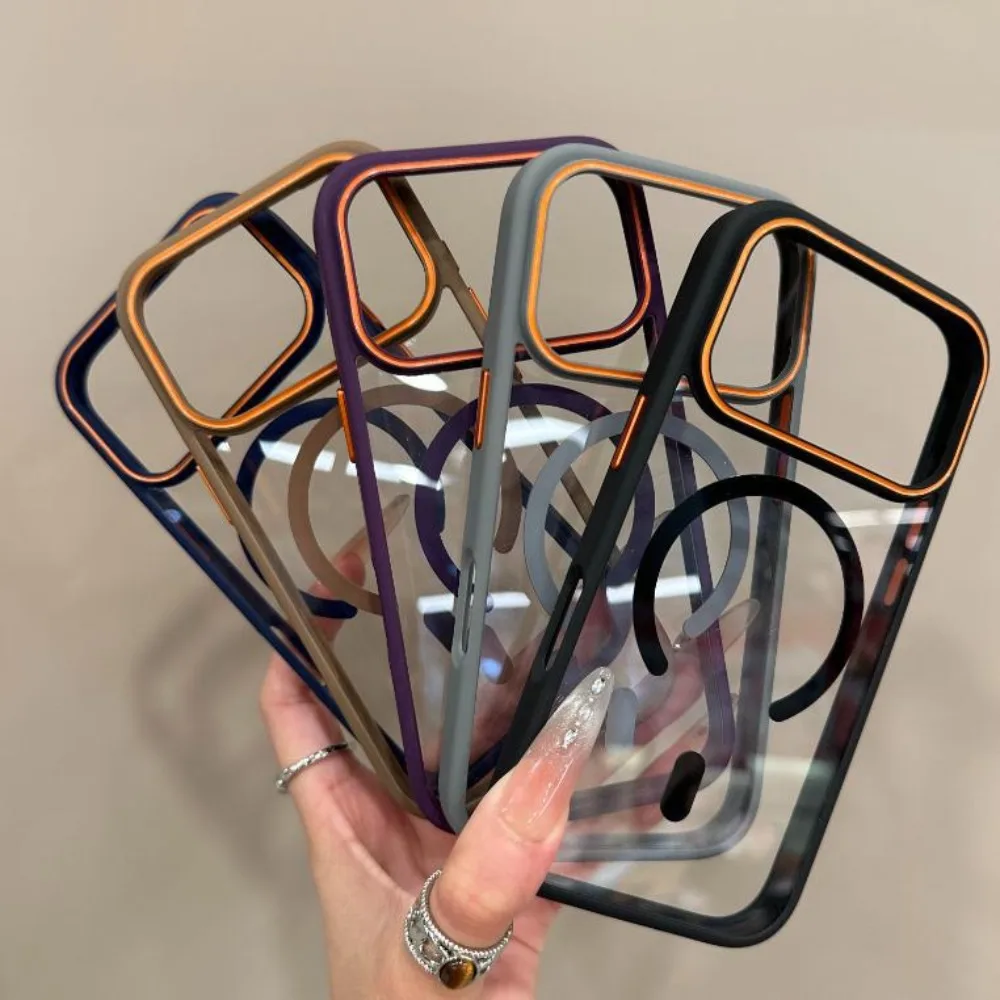 เคสโทรศัพท์ใส Magsafe สำหรับ iPhone 17 Air 16 15 14 13 12 11 Pro Max กันกระแทก รองรับการชาร์จไร้สายแบบแม่เหล็ก