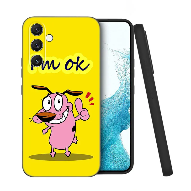 Dog-Courage-The-Cowardly Case For Samsung A13 A22 A24 A32 A14 A23 A25 A34 A52S A53 A54 A73 A11 A12 A15 A31 A33 A50 A51 A70 A72