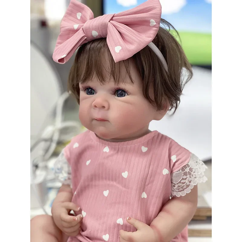 45Cm Realistische Reborn Baby Pop Bettie Zacht Lichaam Pasgeboren Afgewerkt Haar Gewortelde Pop Kinderen Baby Cadeau Poppen