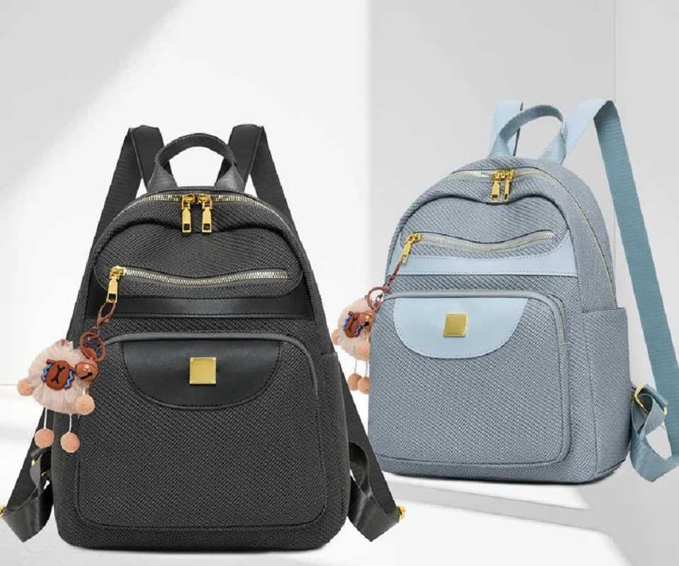 

2026 New Women's Soft Leather Travel Backpacks Korean Fashion Double Zipper High Capacity Shoulder Bags Totes Messenger Bag