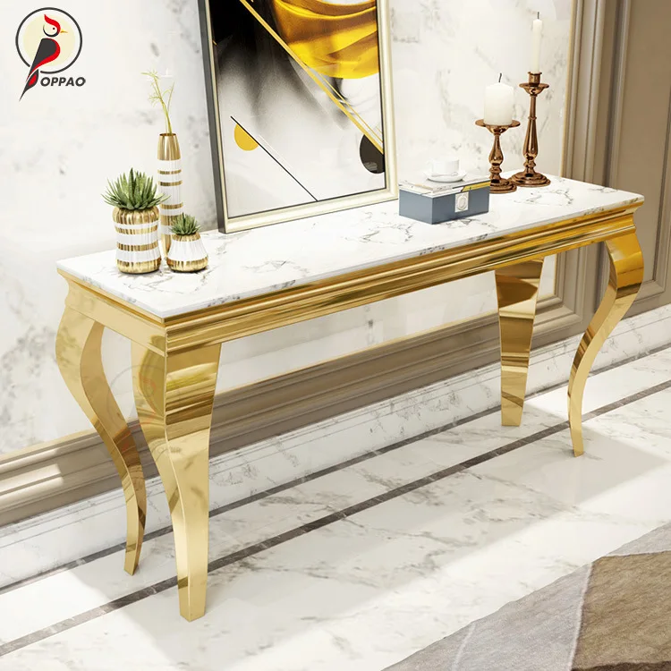 YJQ entrance table long stainless steel rack marble partition entrance cabinet simple
