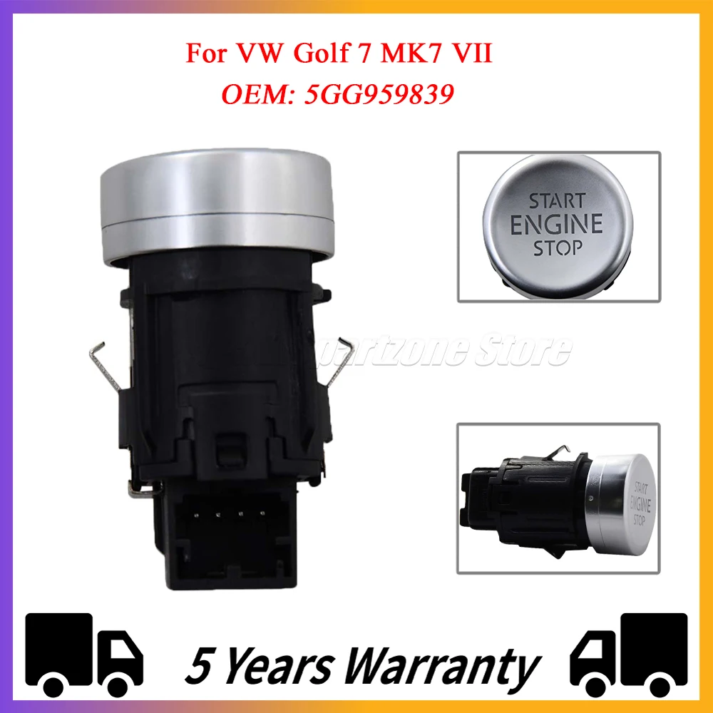 New For VW Golf 7 MK7 VII 5GG959839 Engine Key Start Stop Push Button Switch 5GG 959 839