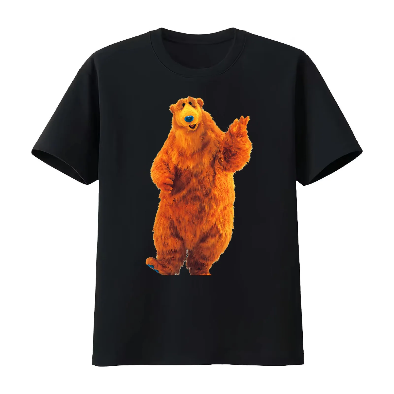 Bear T-Shirt Summer Casual Cotton Tee Oversized Streetwear Tops Vintage Graphic Print Loose Fit Short Sleeve 100% Cotton