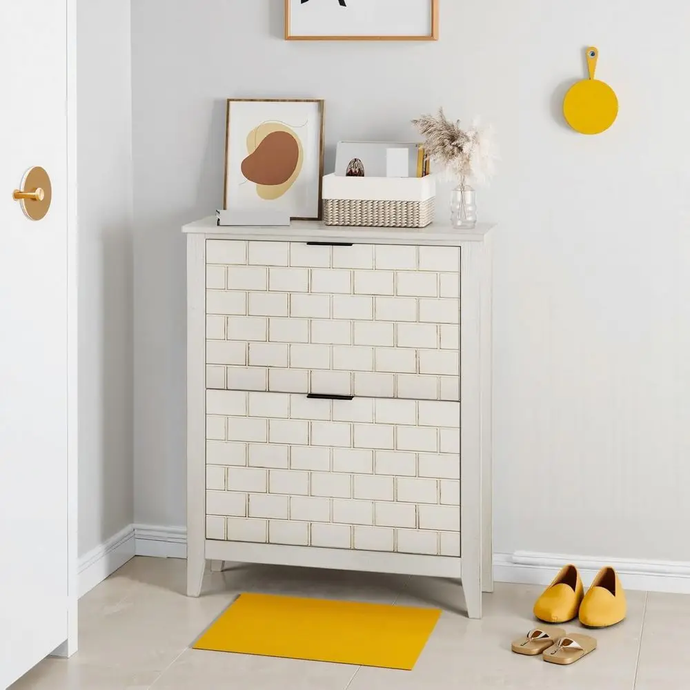 

Винтажная полка для обуви с двумя дверцами для прихожей и лестниц, идеально подходит для домашнего и ресторана