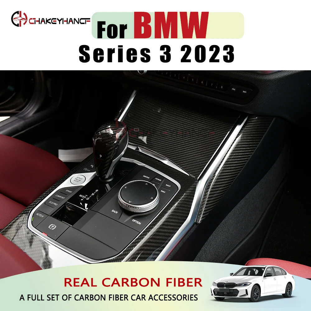 

for BMW 2 3 4 Series G20 G22 G42 330i 325i 430i M3 M4 G82 G80 Real Carbon Fiber Interior Center Console Gear Shift Panel Cover