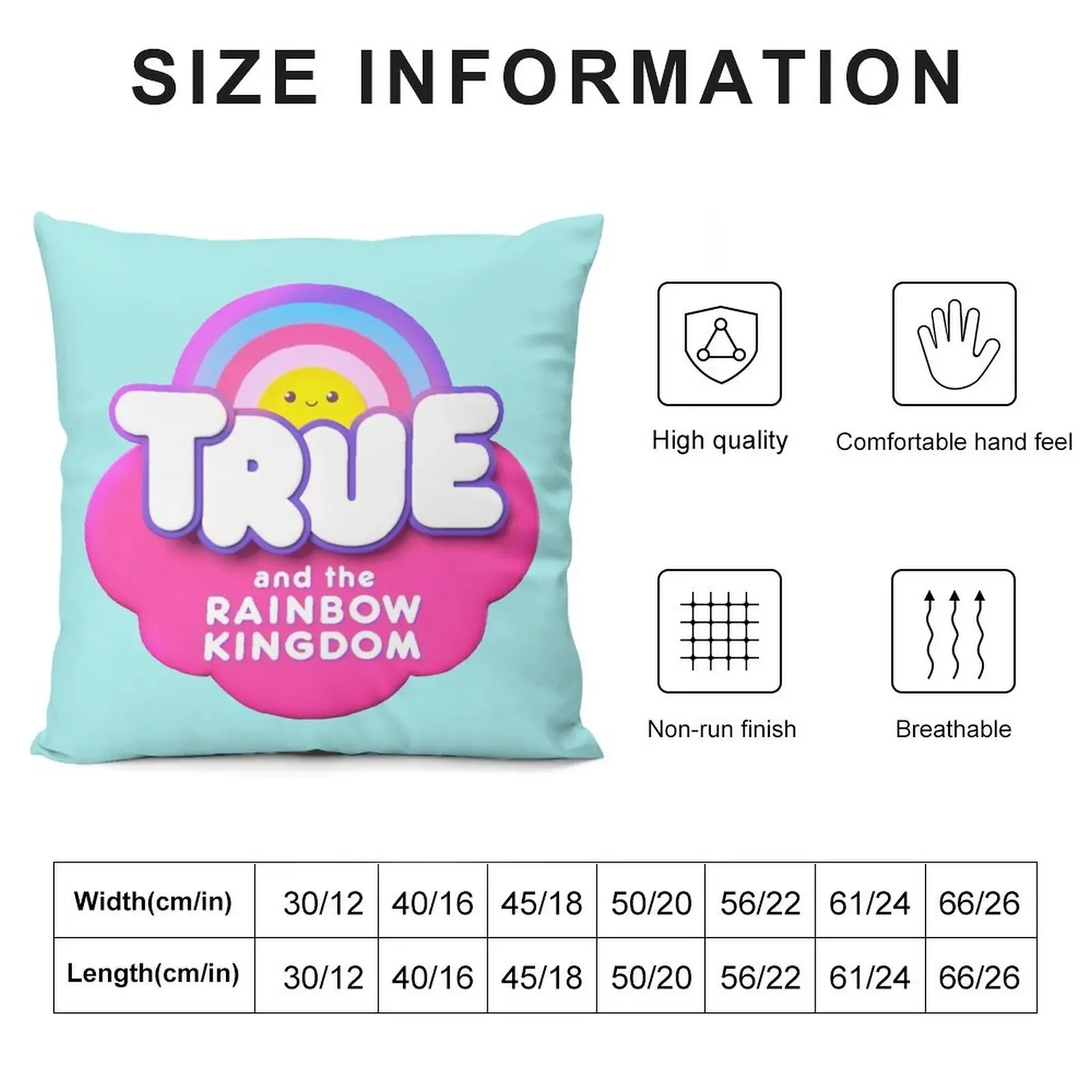 True Rainbow kingdom wonderful wishes Throw Pillow christmas supplies Pillowcase Sofa Cushion Cover pillow