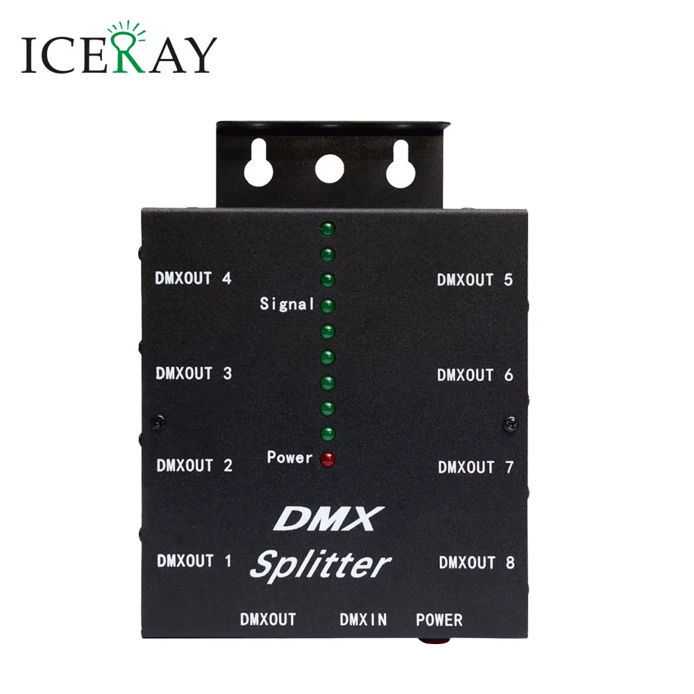 

Усилитель сигнала Dmx512 8-полосный изолированный сплиттер DMX Pin оптический усилитель для DJ диско свадьбы DMX сценическое освещение