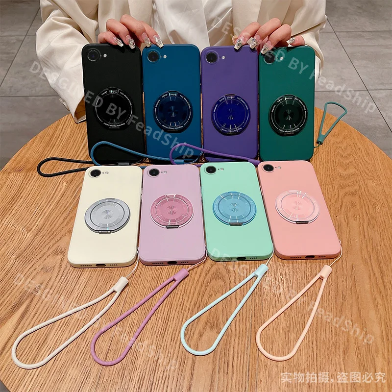 Чехол-магнитный держатель для телефона для Iphone 16E, мягкий чехол для Iphone 7 8 Plus, силиконовый чехол для Iphone SE 2020 2022, защитный чехол с кронштейном