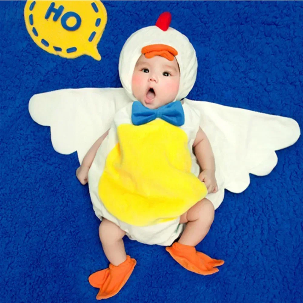 Newborn Baby Photography Props Fotografia Animals Fruits Bodysuit+Hat Halloween Cosplay Costume Studio ShootsClothing