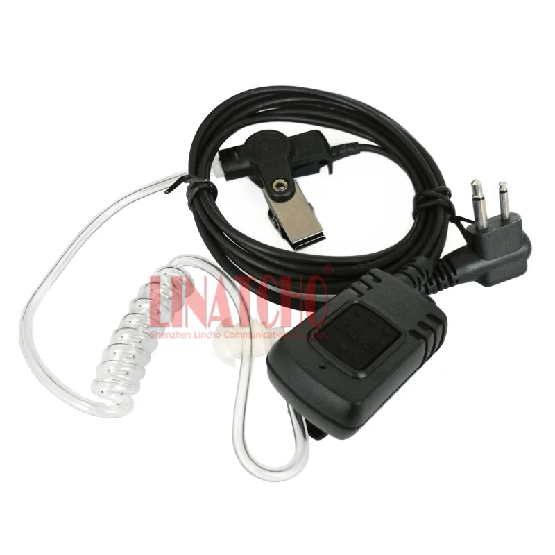 Good Quality Transparent IP54 Waterproof PTT GP68 GP88 GP88S GP300 Walkie Talkie Air Tube 2 Pins Earphone