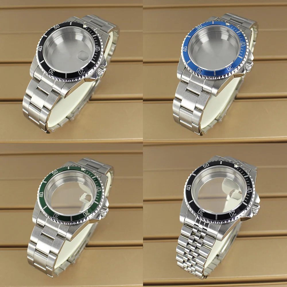 

38MM Vintage Watch Case Strap black/green bezel 120 Clicks For NH35 NH36NH34 4R36 Sapphire Glass Waterproof For Retro Submariner