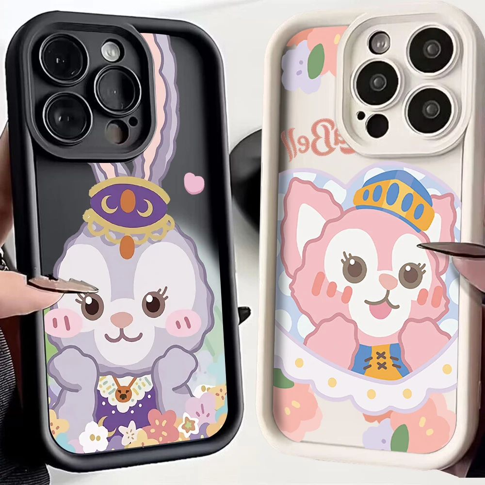 Cartoon Cute Disney LinaBell StellaLou Phone Case For OPPO Reno 7Z 8 8T 10 11 Pro Plus 4G 5G Soft TPU Back Cover With Hand Strap