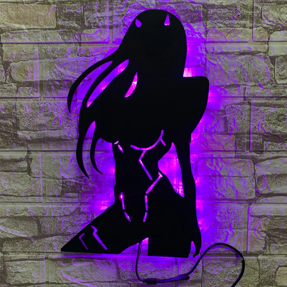 ZK50 Hot Selling LED Decorative Wall Lamp Home Bedroom Background Wall Luminous Night Light USB Plug-in Remote Control 16 Colors