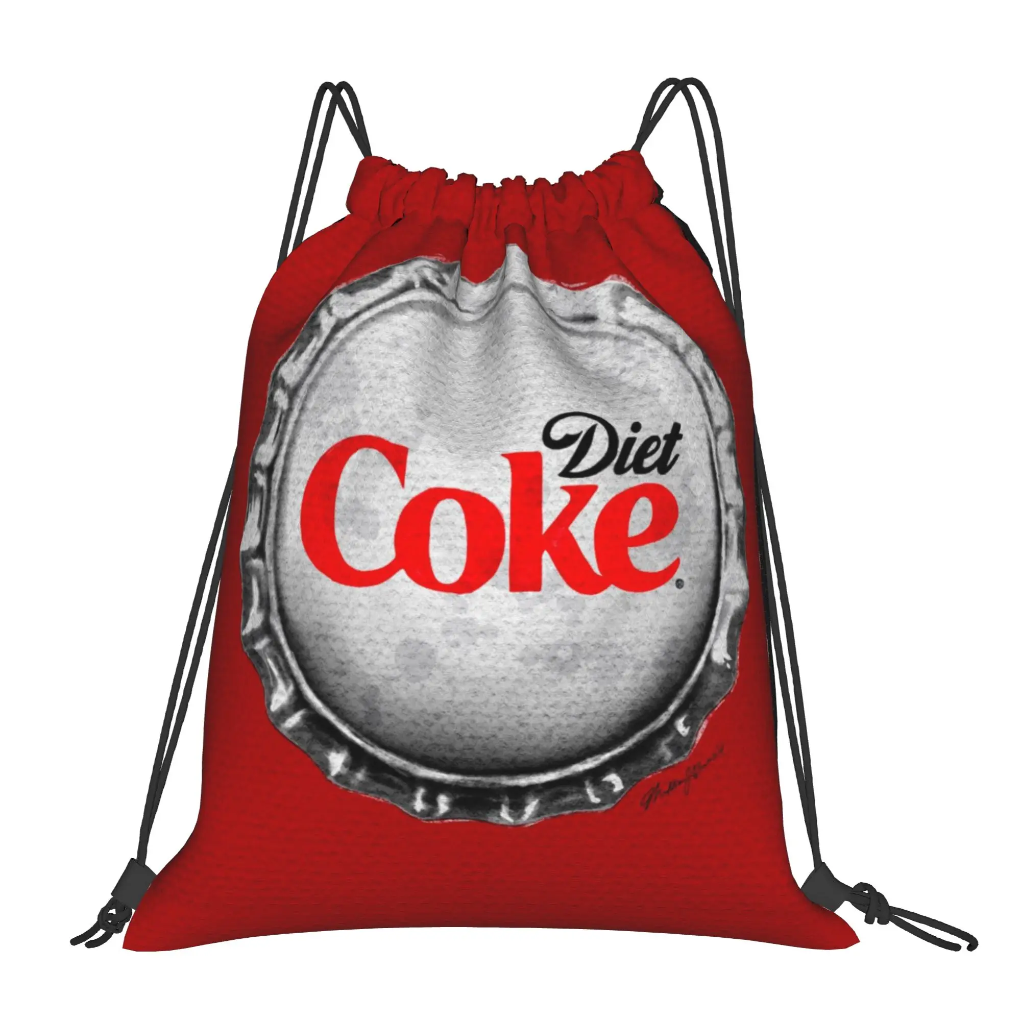 

Иллюстрация крышки от бутылки Diet Coke, портативные спортивные сумки на шнурке Diet Coke, рюкзаки для езды на велосипеде, рюкзаки для хранения в спортзале