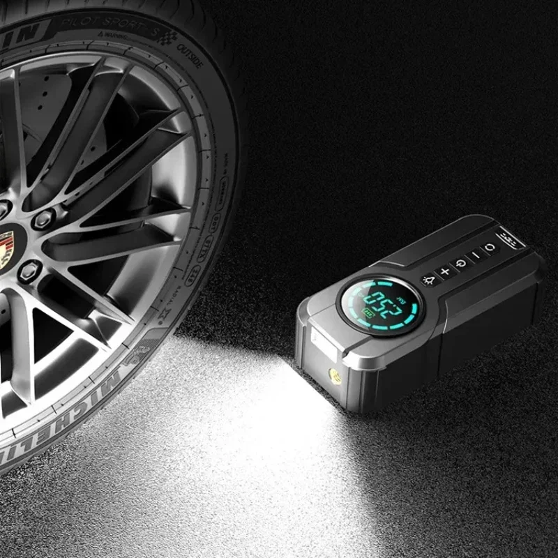 Wireless Wired Portable Car Air Compressor 12V 150PSI 80W Electric Tire Inflator Pump for Car Motorcycle Tire Air Pump With LED