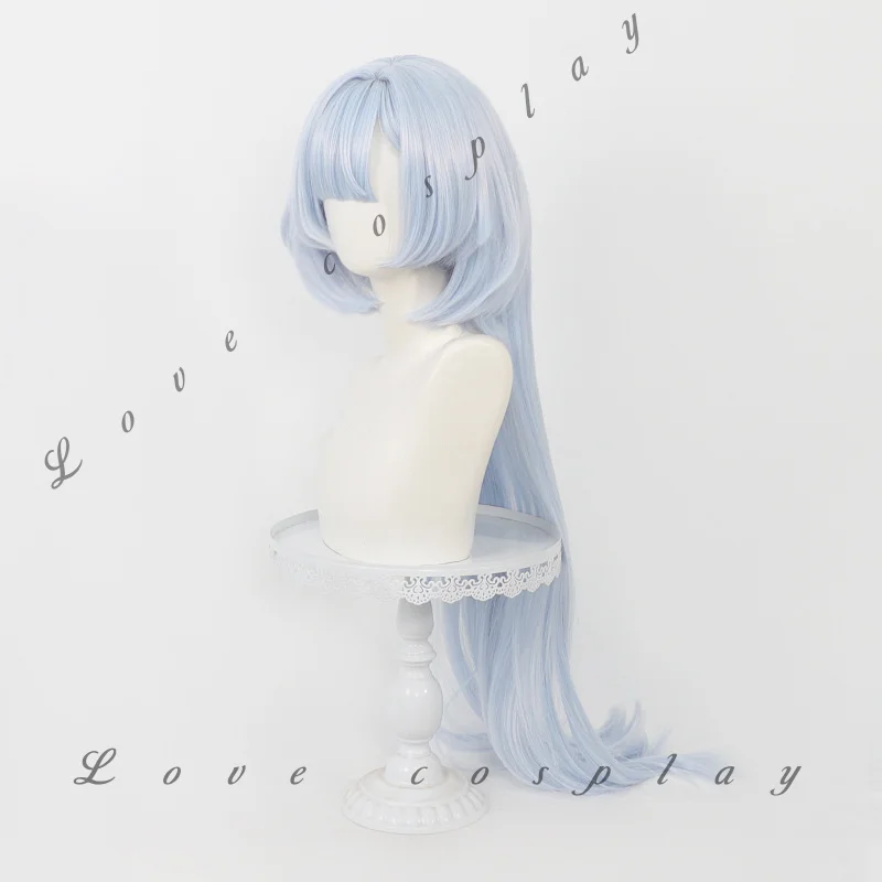 Wuthering Waves Mornye Cosplay Wig Long Blue Purple Pink Gradient Straight Hair Wigs For Women Girls Lahai-Roi WUWA Free Wig Cap