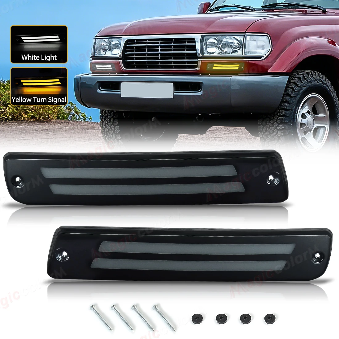 

LED DRL Parking Light Turn Signal Light For Toyota Land Cruiser 80 Series LC80 FJ80 FZJ80 HDJ80 HZJ80 1991-1997 For Lexus LX450