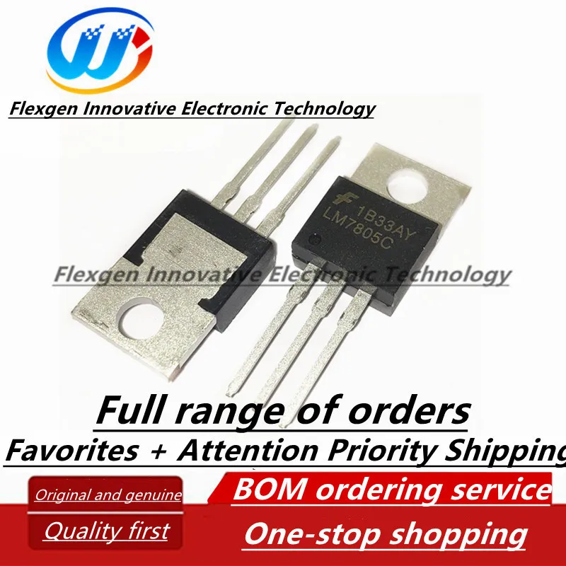 (10 pieces) LM7805CT LM7805 in-line TO220 three-terminal regulator 5V