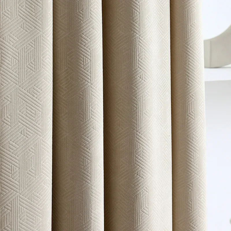

Milk Brown Cream White Luxury Velvet Premium French Japanese Flannel Curtains for Living Dining Room Bedroom Windows Door Retro