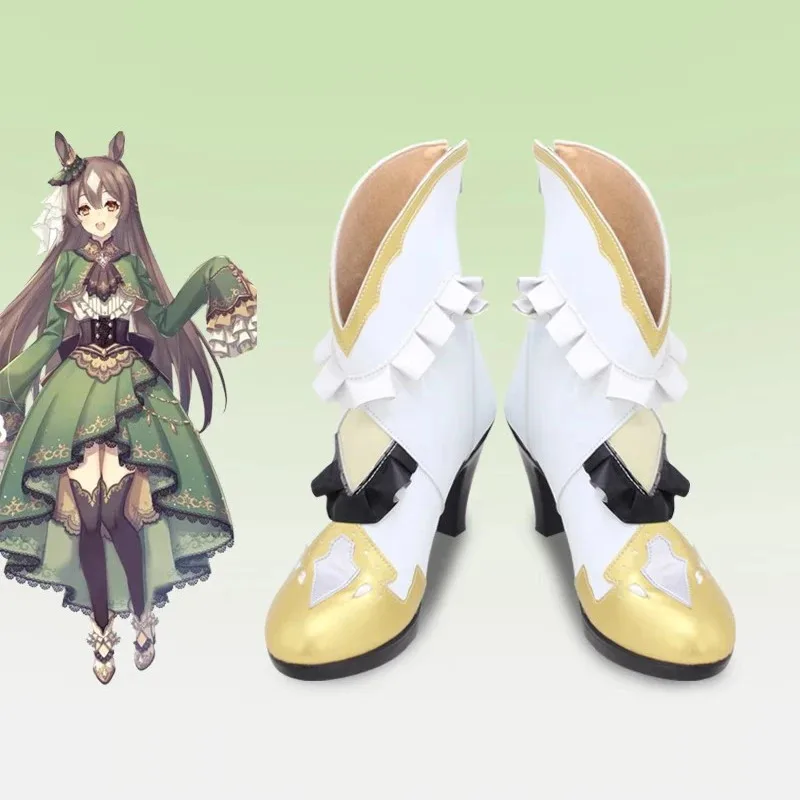 캔디 2025Pretty Derby Umamusume Satono 다이아몬드 코스프레 신발 부츠 여자 여자 크리스마스 게임 애니메이션 할로윈 파티 의상 소품