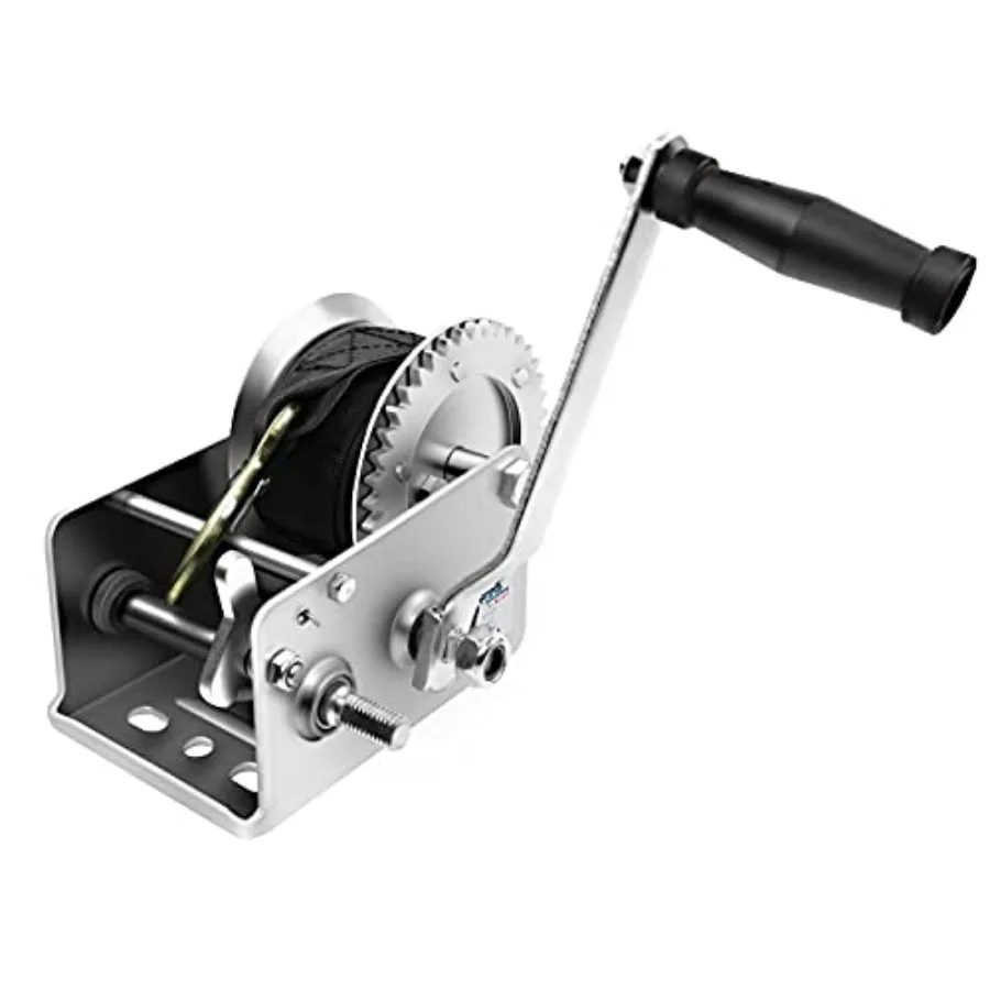 

2500lbs Hand Winch Heavy Duty Boat Trailer Winch Two-Way Ratchet Gear Manual Winch Hand Crank Crane Wght Pulling for ATV Truck