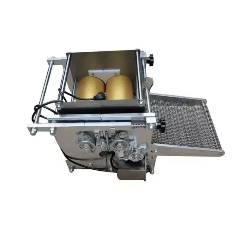 Afbeelding 4: PeiqiSkin Maker met pers voor verschillende vormen van dumplingvellen, tafelmodel, draagbare machine voor het maken van bloemtortilla- en dumplingvellen.