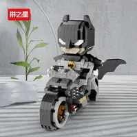 Batman Micro Building Blocks Figure DC Superman Motorcycle Super Heroes 3D Puzzle Model Movie Mini Bricks Toys For Kids Gifts