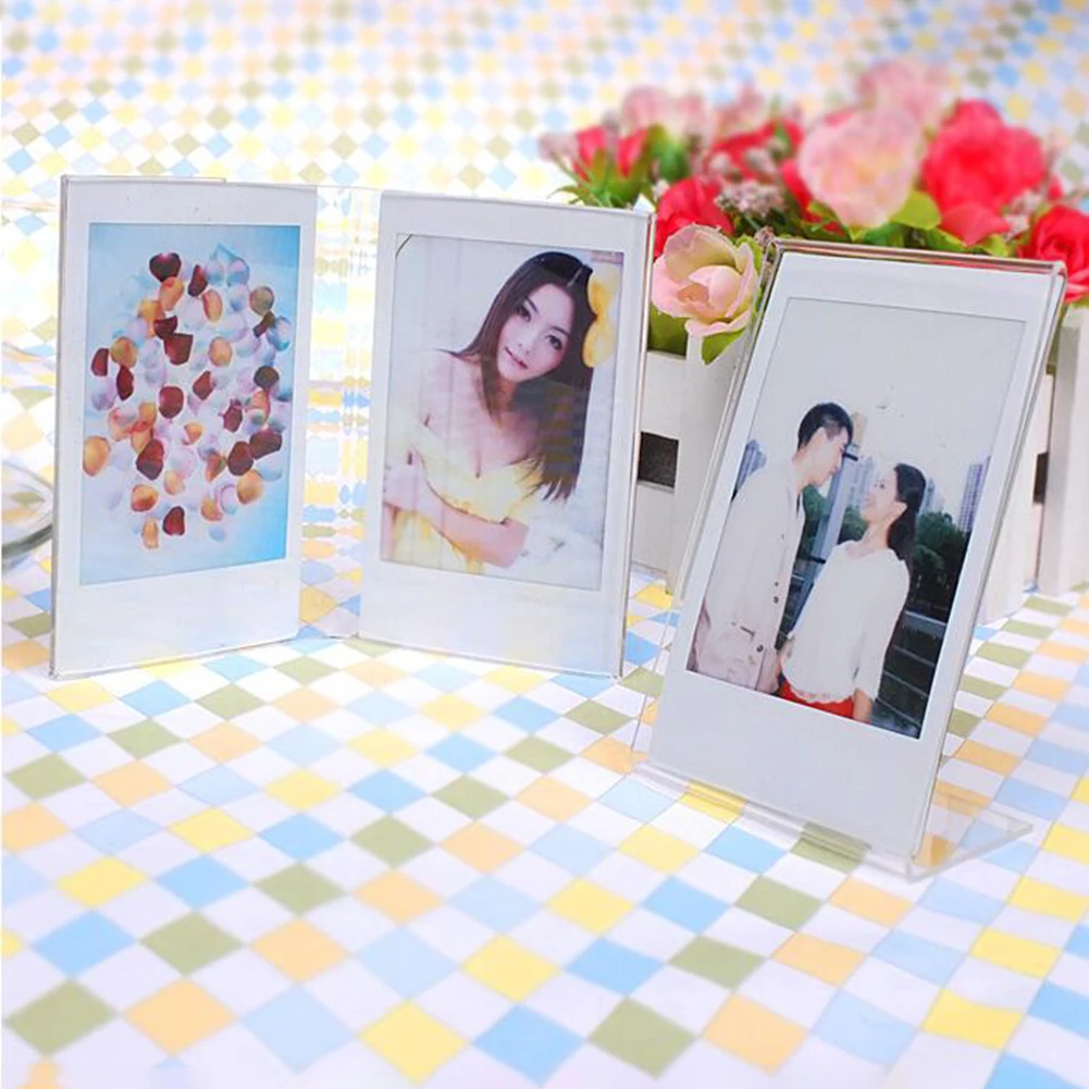Acrylic Mini Picture Frame Clear Mini Instant Photo Frame Small Picture Holder for Fujifilm Instax Mini 11/9 Instant Camera Film