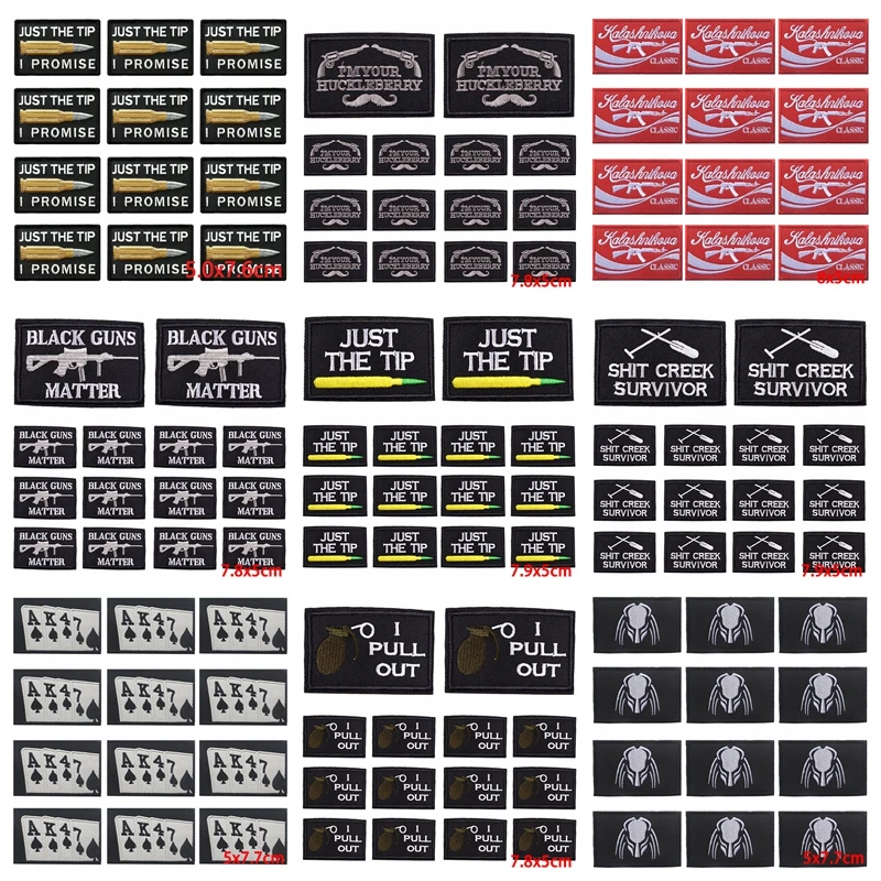 10Pcs/Lot Military Tactical Patch Iron On Patches For Clothing Thermoadhesive Patches On Clothes Letters Patch For Clothes Badge