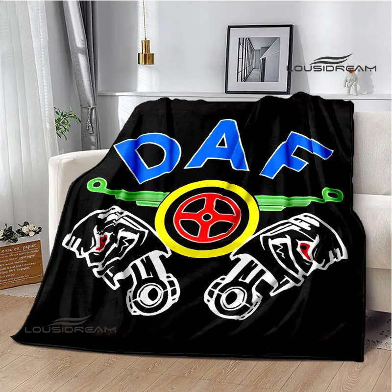 DAF truck logo print blanket warm flannel soft and comfortable fashion decorative blanket home travel blanket birthday gift