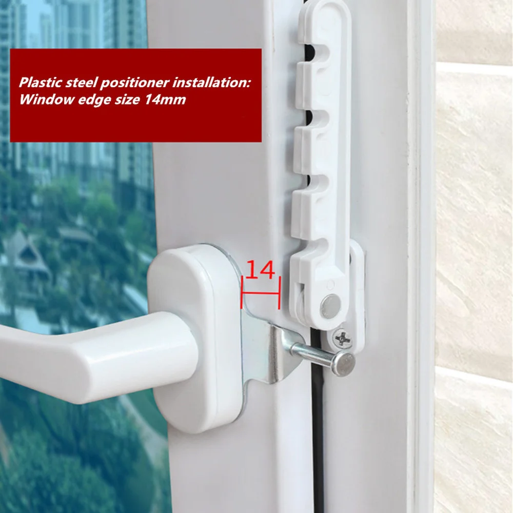 Adjustable Window Limiter Plastic Steel Latch Wind Brace Stay Position Stopper Window Anti-theft Lock Child Safety Protection