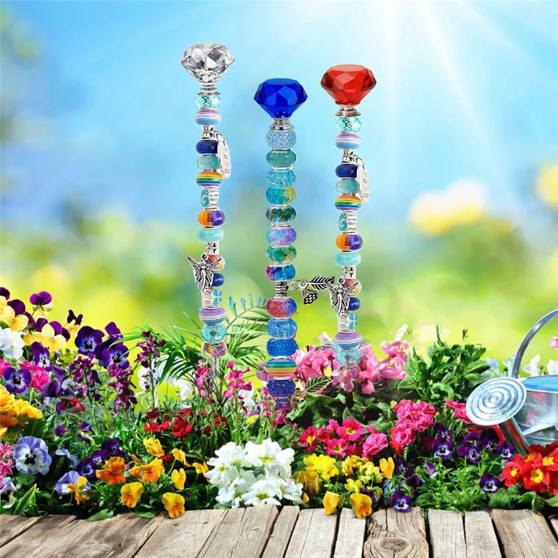 

12Pcs M4 8/32Inch Threaded Rods Set For Beads,Fully Threaded Rods And Studs With 10Pcs Colorful Crystal Knobs,Threaded Rods Set-