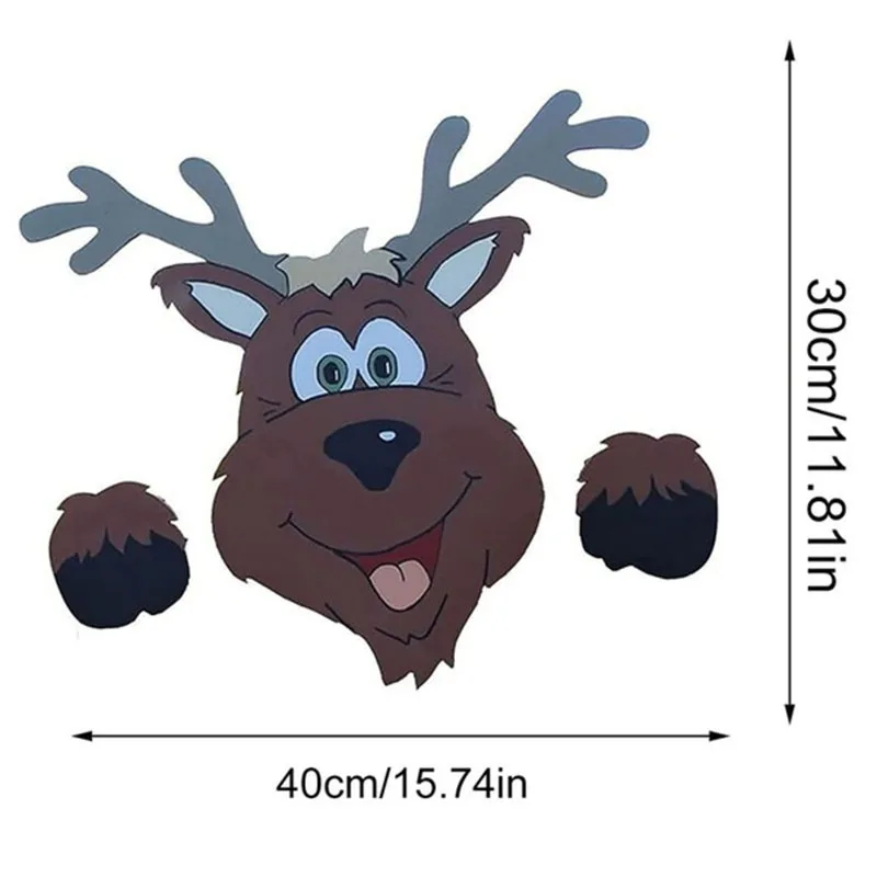 Reindeer Fence Yard Sign Outdoor Christmas Decoration for Yard, Terrace, Lawn, Path, Parking Lot Holiday Decoration